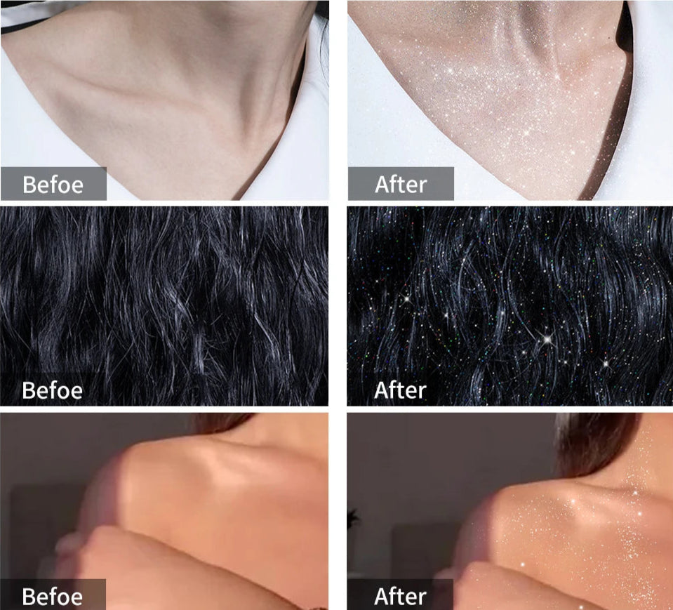 Vaporisateur Pailleté Haute Brillance 100ml – Corps, Cheveux & Vêtements