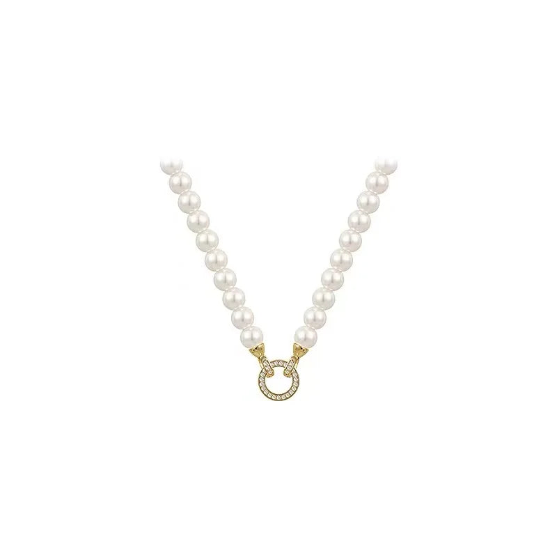 Collier Élégant en Perles – Fermoir Rond Raffiné, Bijou Féminin et Tendance