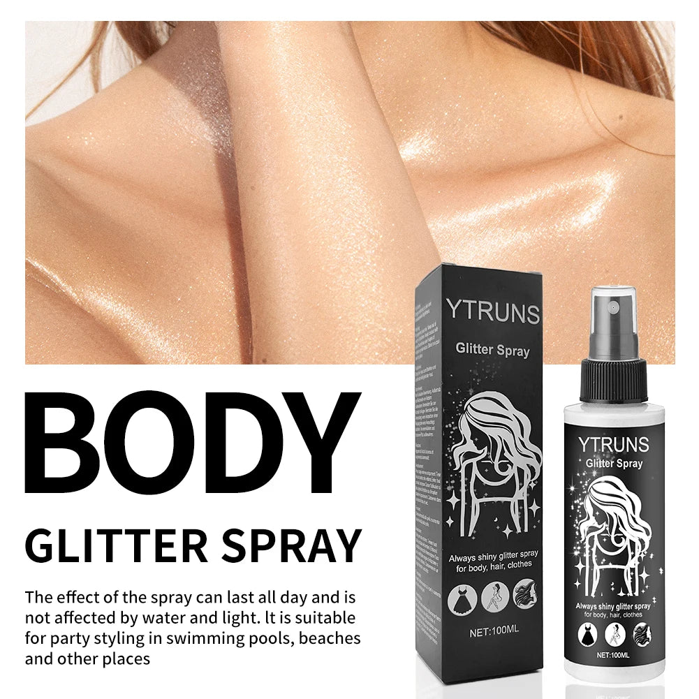 Vaporisateur Pailleté Haute Brillance 100ml – Corps, Cheveux & Vêtements