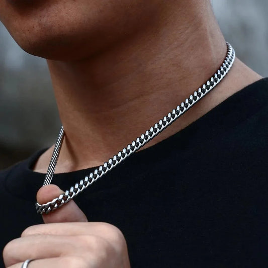 Collier Chaîne Cubaine Homme – Acier Inoxydable 5/7/9 mm