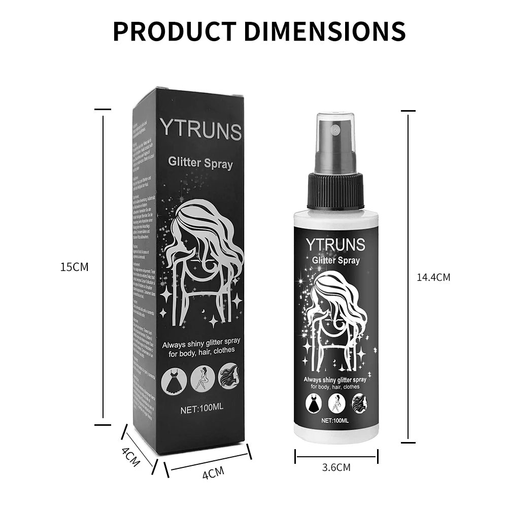 Vaporisateur Pailleté Haute Brillance 100ml – Corps, Cheveux & Vêtements