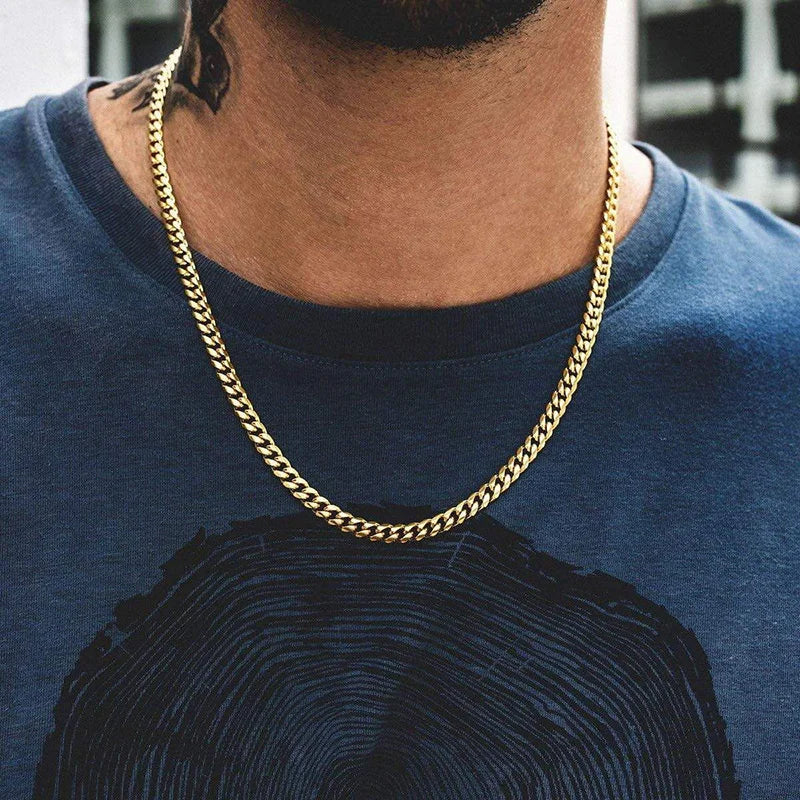Collier Chaîne Cubaine Homme – Acier Inoxydable 5/7/9 mm