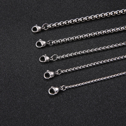 Chaîne Box Acier Inoxydable Dorée – Look Minimaliste & Punk | Mixte 2 à 7 mm