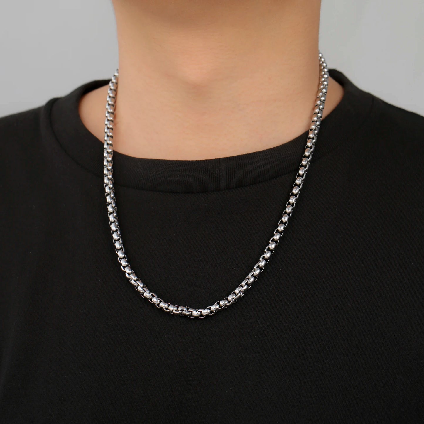 Chaîne Box Acier Inoxydable Dorée – Look Minimaliste & Punk | Mixte 2 à 7 mm