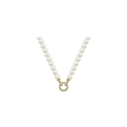 Collier Élégant en Perles – Fermoir Rond Raffiné, Bijou Féminin et Tendance