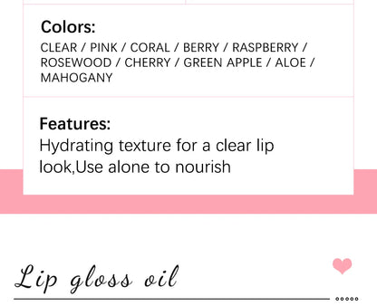 Huile Glossy pour les Lèvres – Effet Repulpant & Exfoliant Léger