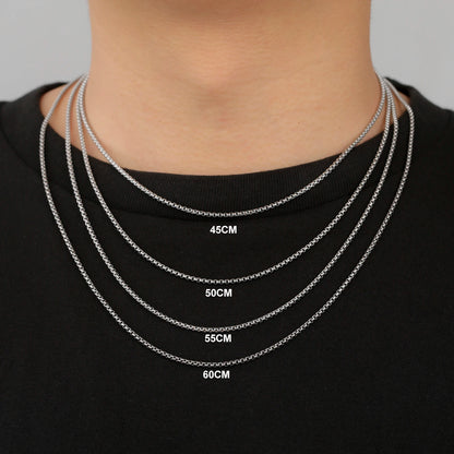 Chaîne Box Acier Inoxydable Dorée – Look Minimaliste & Punk | Mixte 2 à 7 mm